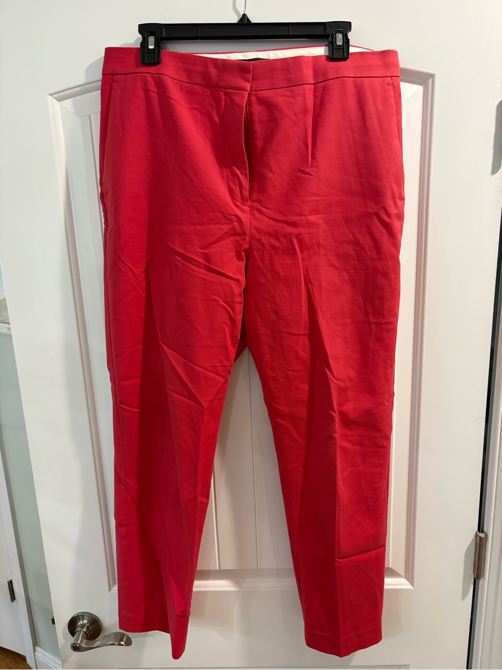 Ann Taylor Curvy Red/Coral Slim Ankle Pants